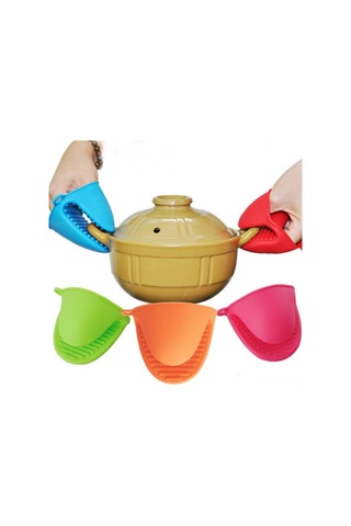 Geeksen Mavi Yemek Dereceli Silikon Fırın Eldiveni - Isıya Dayanıklı, Kaymazsız, Fırın-panjur-grill Uygun, Makine Yıkama Uygun Çok Renkli