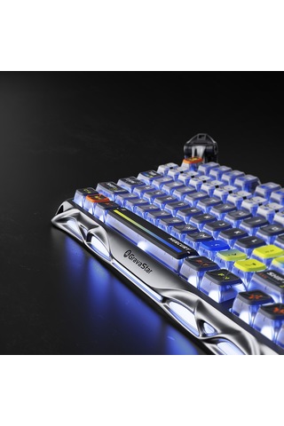 Gravastar Mercury K1 Pro Rgb Kablosuz Mekanik Gaming Klavye, Alüminyum Çerçeveli, İngilizce Q, Uzay