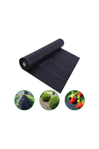 3x10 Metre Boyutunda Siyah Jüt Taban Örtüsü, Sera Ve Bahçe Kullanımı İçin