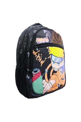 Naruto Lu 3 Bölmeli Okul Çantası İlkokul İnverteks Siyah
