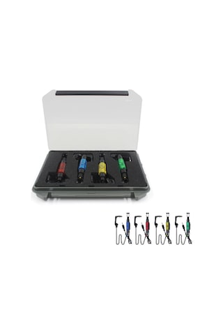 Symbee Balık Tutma Alarmı Seti - 4 Renkli Abajur, Demir+plastik Malzeme, 22cm Zincir Uzunluğu, Taşıma Kutusu