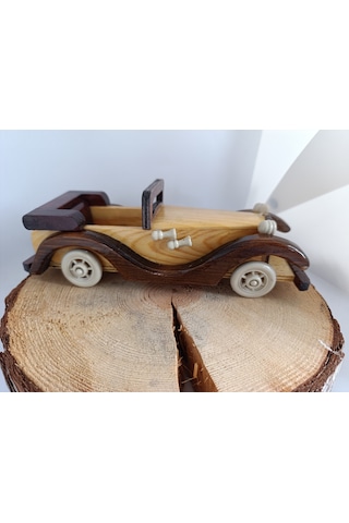 Ahşap Nostaljik Araba / Büyük Boy Ahşap Araba Mdl1004