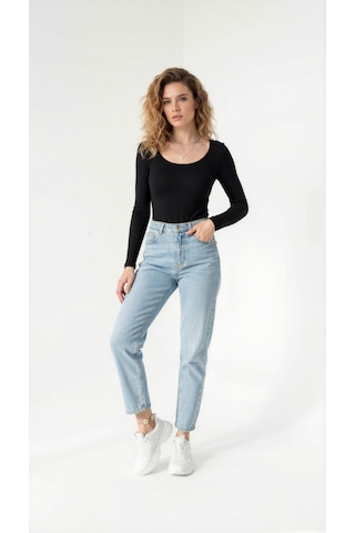 Uyguntarz Kadın Prenses Yaka Siyah Bluz Modern Ve Klasik Stil
