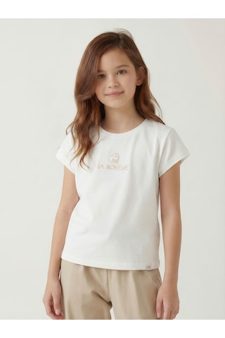 Xo Kids Kız Çocuk Tişort 8-14 Yaş 38302 Ekru