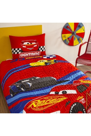 Taç Lisanslı Disney Cars Race Track Tek Kişilik Pamuk Complete Set 000000001000050003 Çok Renkli