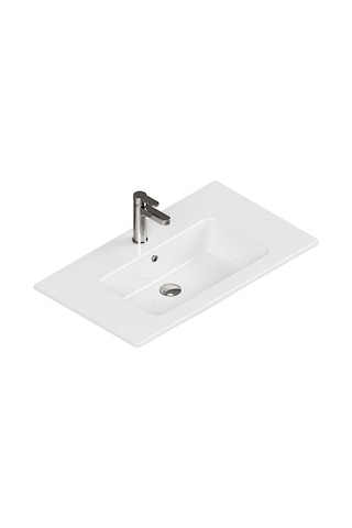 Isvea Sistema T-flat Slim İnce Formlu Lavabo 81 X 46,5 Cm Beyaz Beyaz