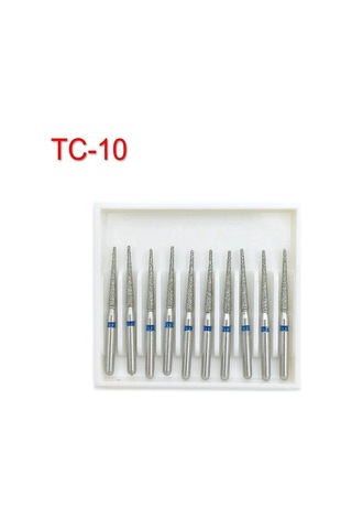 10 Adet Elmas Burs Diş Fg 1.6mm Yüksek Hızlı Matkaplar Yüksek Hızlı El Aleti Orta Tc-10
