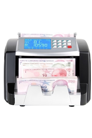 Plus Silver Pro Mix Karışık Para Sayma Makinesi Ve Sahte Yakalama - Tl Ve Euro Karışık - Usd Adet Sayım - Müşteri Ekranı
