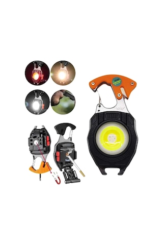 El Feneri Led Anahtarlık Çok Fonksiyonlu Mini Çakmak Özellikli Çok renkli 67236065
