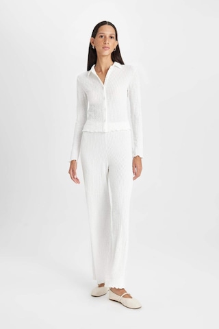 Defacto Regular Fit Beli Lastikli Basic Düz Bürümcük Pantolon D4415AX24AUER105 Ekru