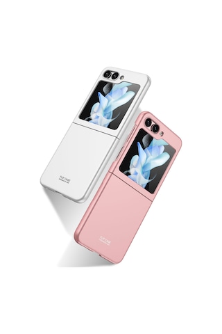 Samsung Uyumlu Galaxy Z Flip 5 Kılıf Zore Sert Kıpta Kapak Gri