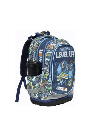 Must 585192 Level Up Çift Cepli İlkokul Sırt Çantası-siyah Çok Renkli