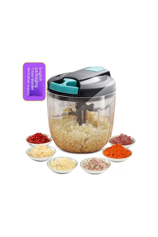 Dianziye El İle Sarımsak Dilimleyici - 500ml Büyük Hacimli, Üç Bıçaklı Ve Tamir Bıçağı İçeren, Zencefil Ve Soğan Da Kullanıma Uygun, Dayanıklı Malzeme İle Yapılmış Mutfak Aleti Gri