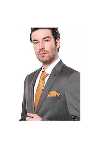 Wessi Kendinden Desenli Slim Fit Kahverengi Erkek Ceket 001