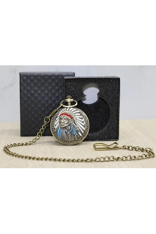 Özel Kutulu Kızılderili Köstekli Saat Alk4677