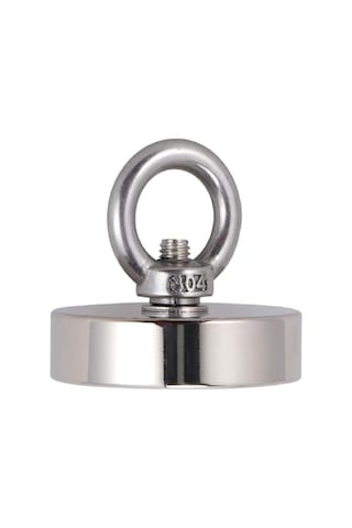 Süper Güçlü 60 Mm Çap Halkalı Büyük Neodyum Pot Mıknatıs, Magnet Fishing, Kurtarma Mıknatısı