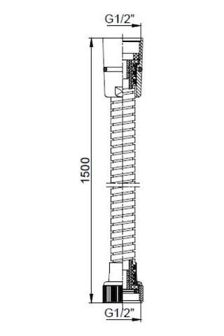Ar Duş Hortumu Spirali 150 Cm Kenetli 102141008-Bm Diğer