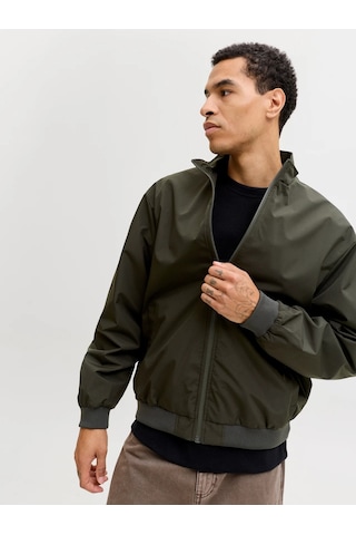 Jack & Jones Jack&jones Jjecharge Stand Collar Erkek Bomber Ceket 12288895 Yeşil