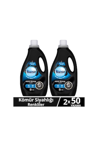 Rinso Sıvı Çamaşır Deterjanı Kömür Siyahlığı Komple Bakım 2.5 L X2 Diğer