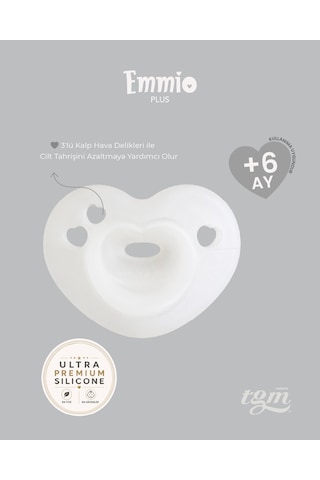 Tgm Baby Ultra Premium Silikon Kalpli Emzik Plus Beyaz - Krem