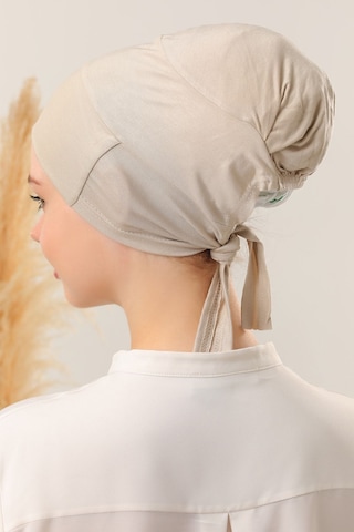 Melodi Scarf Sihirli Yapışkanlı Kaymayan Bone Taş Rengi Taş Rengi