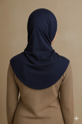 Sonbaharmoda Rahat Ve Şık İki Parça Viskon Likralı Tesettür Hijab Bone İçlik Günlük Kullanım Ve Namaz İçin Lacivert