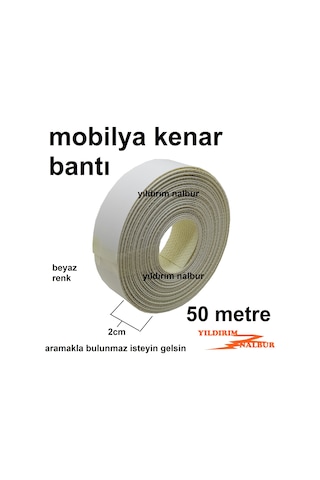 50 MT MOBİLYA KENAR BANTI BEYAZ RENK ÜTÜ TİPİ UZUN METRAJ