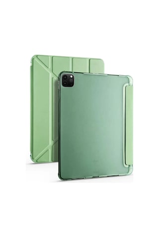 Apple Uyumlu iPad Pro 12.9 2020 Premium Standlı Katlanabilir Kalemlikli Trifolding Kılıf