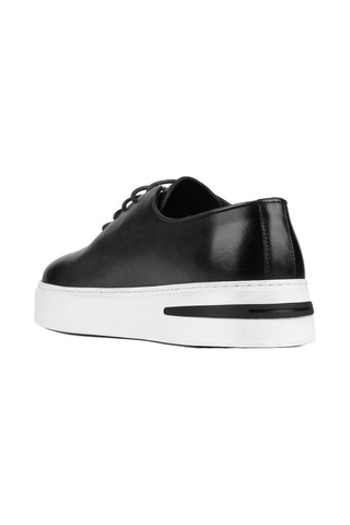 Shoetyle - Siyah Deri Bağcıklı Erkek Günlük Ayakkabı 610-1005-1350 Siyah