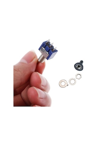 Mts-103 Mini Toggle Anahtar 3a 250v On/off/on 3 Pin 3 Pozisyon Su Geçirmez Başlık Kapak Endüstriyel Kontrol Otomobil