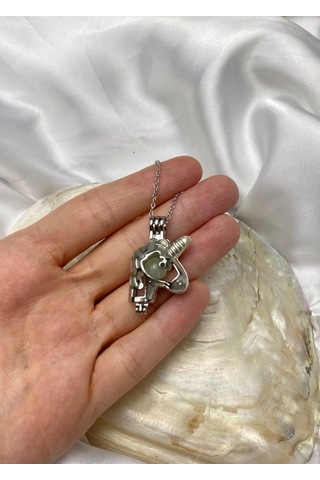 Karanlıkta Parlayan Gümüş Kaplama Unicorn Kolye Çok REnkli