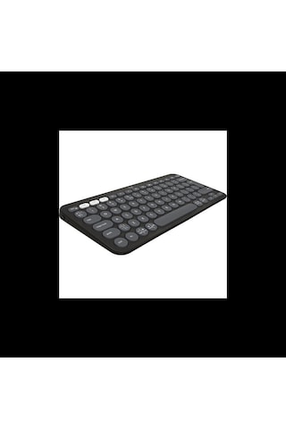 Logıtech K380s, Pebble Keys 2, Siyah, 920-011859, Bluetooth, Türkçe, Q, Multimedya, Mini Klavye