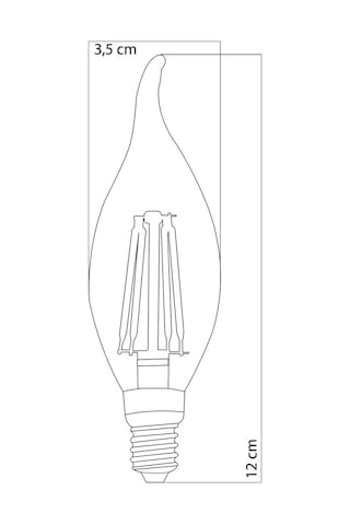 Heka 10'lu Led Filament Rustik Ampul Kıvrık Uç 6w E14 6500k Beyaz Işık