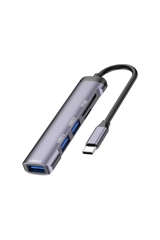 Sones T505 Dizüstü Bilgisayar Telefon Adaptörü Type-c - Usb2.0x2 + Usb3.0 + Tf / Sd Kart Yuvaları Usb Hub