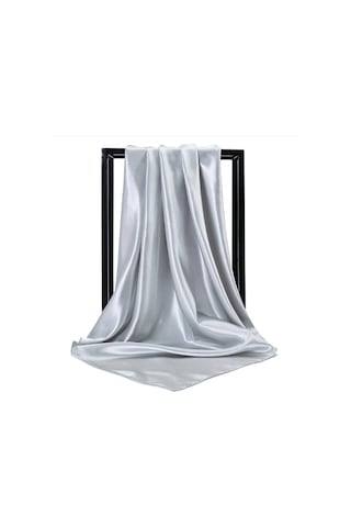 Deserto Fashion Saf Renk Parlak Saten Fular Eşarp - Akışkan Dokulu Canlı Tonlar 90x90-1843 Çok Renkli