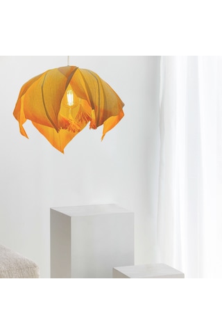 Tevva İtalyan Krapon Kağıt Sarkıt Avize Kehribar