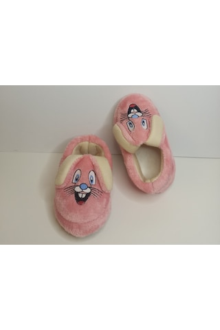 Huzurlu Adımlar Neşeli Tavşan Peluş Ev Pandufu Pembe