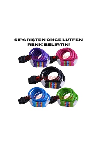 Halat Kilit Dolamalı 5 Li Değiştirilebilir Şifreli Renk Belirtiniz