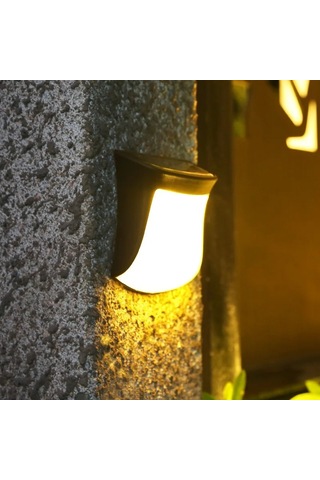 Cbtx Ds1111 4pcs Su Geçirmez Ev Bahçesinde Sundurma Lambası Led Solar Duvar Asılı Işık Ev Bahçe Dekorasyonu - Sıcak Beyaz Işık Diğer