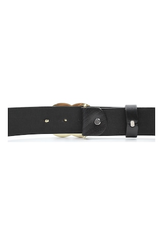 %100 Deri Çift Halka Tokalı Bayan Kemeri 4Cm (404746147) Siyah