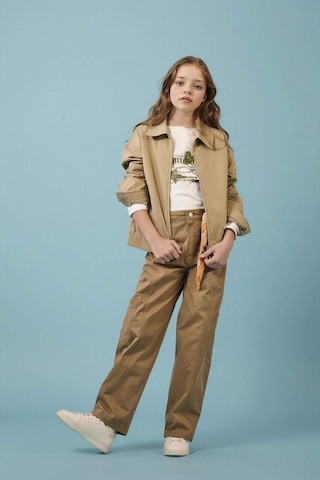 Defacto Baggy Fıt Gabardin Pantolon Kız Çocuk H1949a826smkh436 Haki-kh436