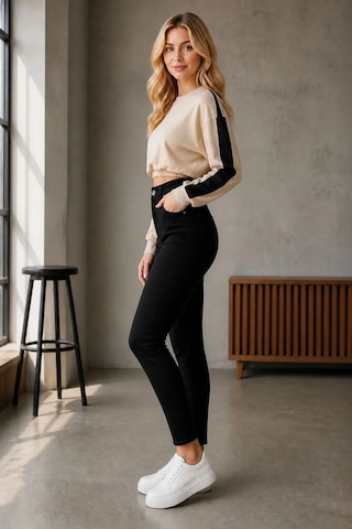Layal My Beauty Jeannine Kadın Jeans Yüksek Bel Mom Boyfriend Dar Paça Denim Kot Pantolon Siyah