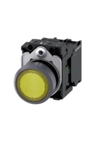 Siemens 3sb6163-0db30-1ba0 - 22mm Led'li Buton Metal Sarı 24v Ac/dc