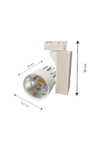 Ledli Ray Spot Beyaz Kasa 40 Watt Günışığı 3000 K