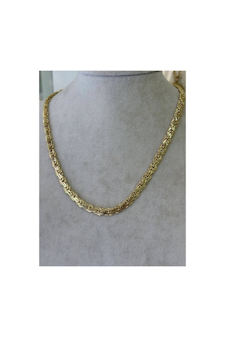 14k Altın Kaplama 45 Cm Sarmal Zincir Kolye Altın