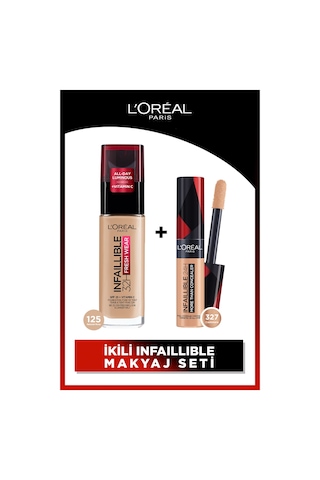 L'Oreal Paris 24H Fresh Wear Fondöten 125 Natural Rose&Tüm Yüze Uygulanabilir