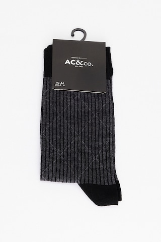 AC&Co / Altınyıldız Classics Erkek Sıyah Desenli Bambu Tekli Çorap Siyah