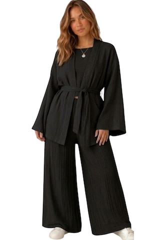 Estewoman Pamukestewomanfashion Müslin İkili Takım M/l siyah