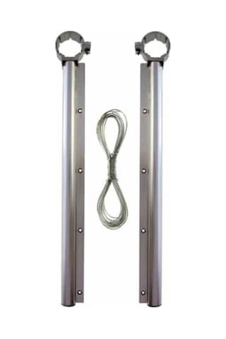 Toptancı Kapında Cetinel Küpeşte Balkon Çamaşır Kurutma Askılığı Yuvarlak Çamaşır Askısı Gri