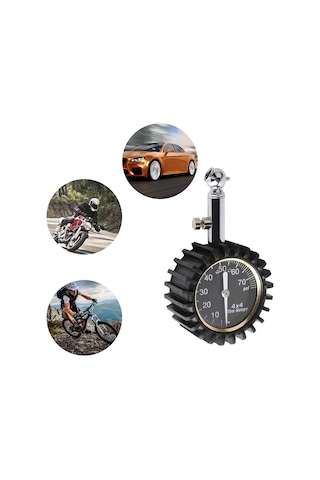 Ximistore9 Taşınabilir Lastik Basınç Ölçer - 0-60 Psı Mekanik Göstergeli, Gece Okuma Kolaylığı